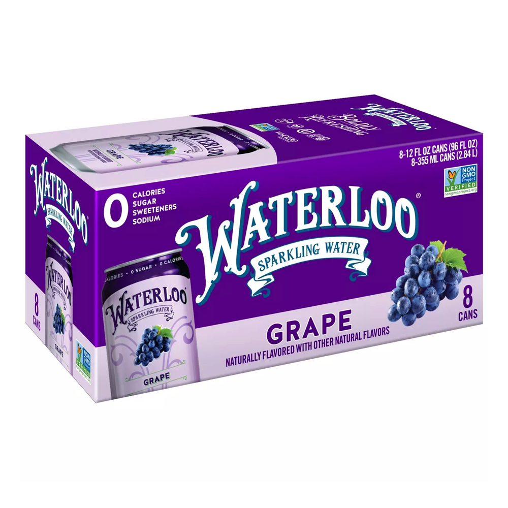 Газированная виноградная вода, 8 шт. – банка – 12 унций (355 мл)